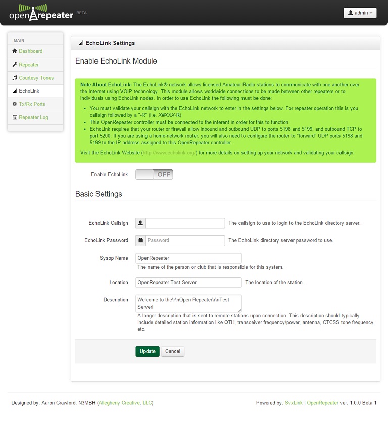 echolink OpenRepeater Project